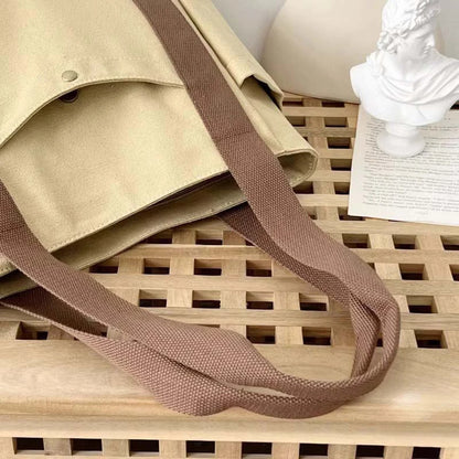 LoomaStyle College Canvas Tote – Modern Everyday Bag